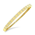 1/3 Ctw Round Cut Diamond Pirouette Bangle in 10K Yellow Gold