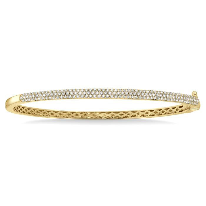 Pave-Set Diamond Fashion Bangle