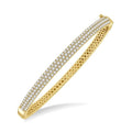 2 Ctw Round Cut Diamond Fashion Bangle in 14K Yellow Gold