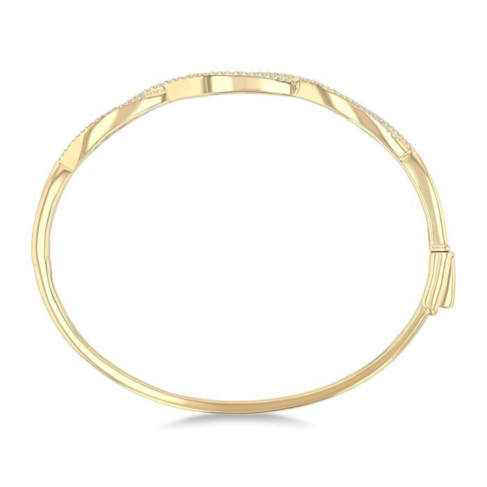 Swirl Baguette Diamond Fashion Bangle