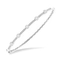 3/4 Ctw Shine Bright Round Cut Diamond Bangle in 14K White Gold