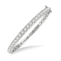 5 Ctw Round Cut Diamond Bangle in 14K White Gold