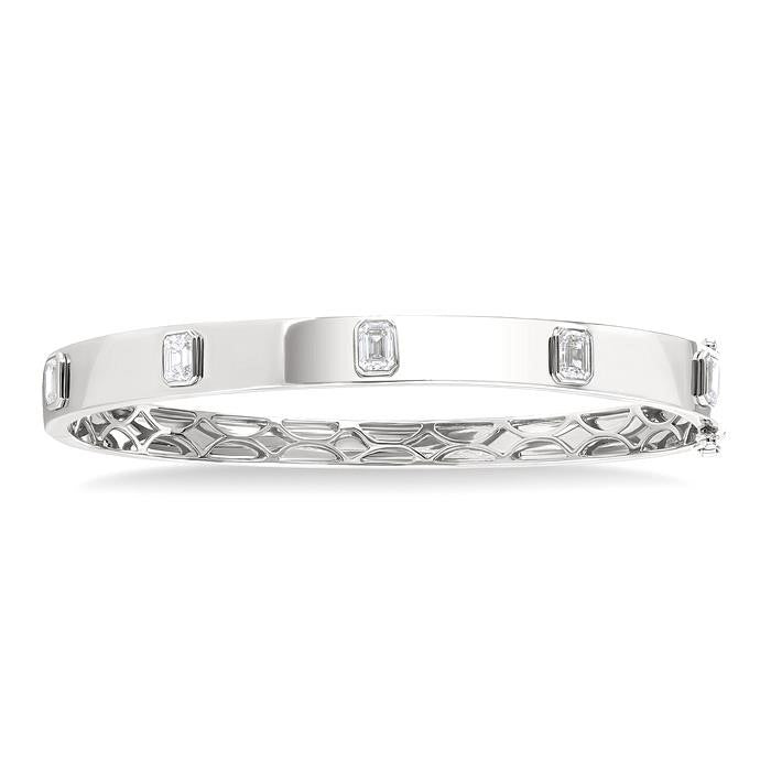 Stackable Bezel Set Diamond Bangle