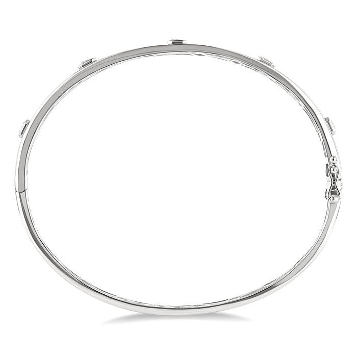Stackable Bezel Set Diamond Bangle