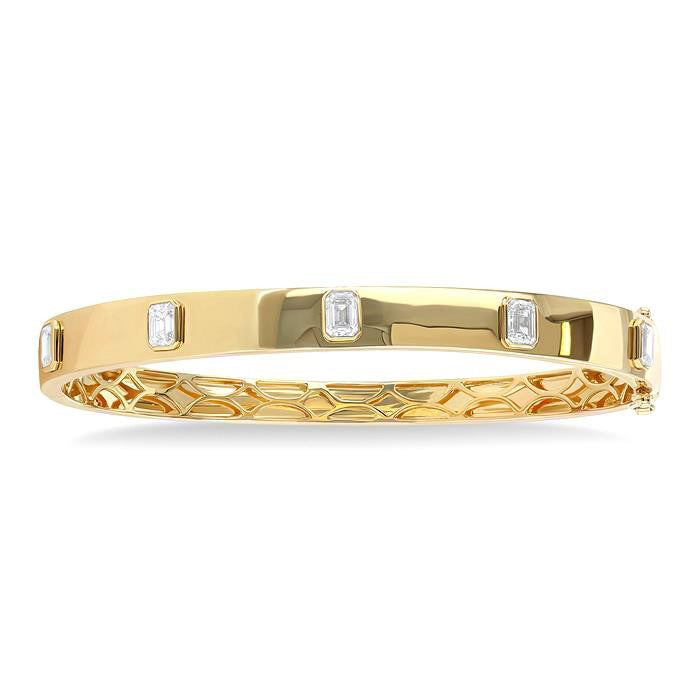 Stackable Bezel Set Diamond Bangle