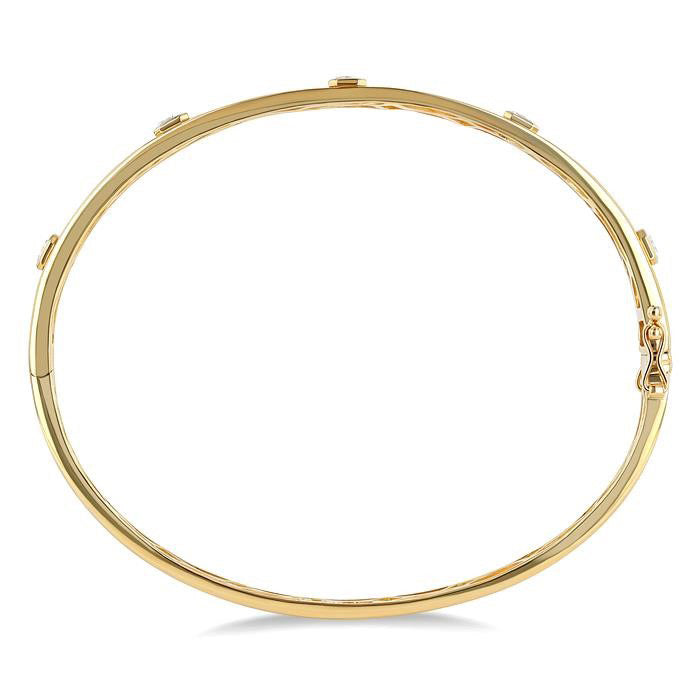 Stackable Bezel Set Diamond Bangle