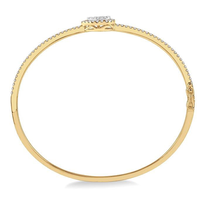 Stackable Pear Shape Halo Shine Bright Essential Diamond Bangle