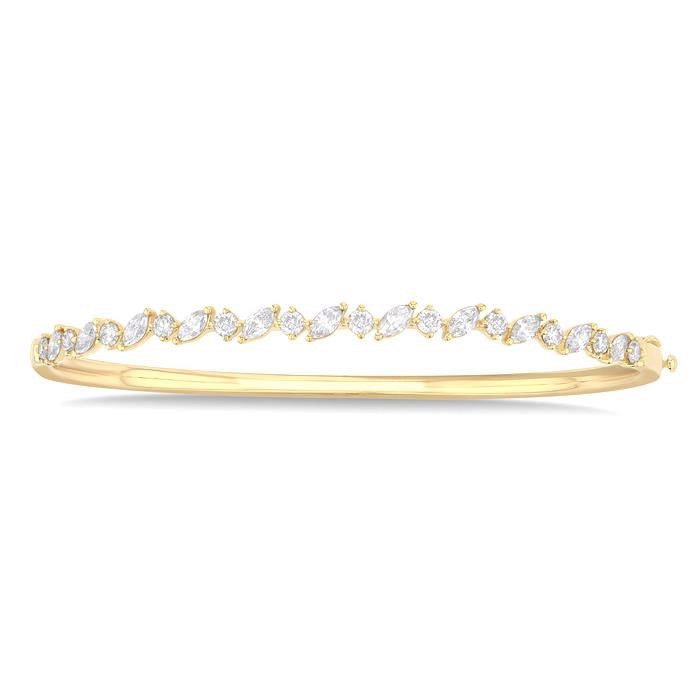 Stackable Marquise Shape Diamond Bangle