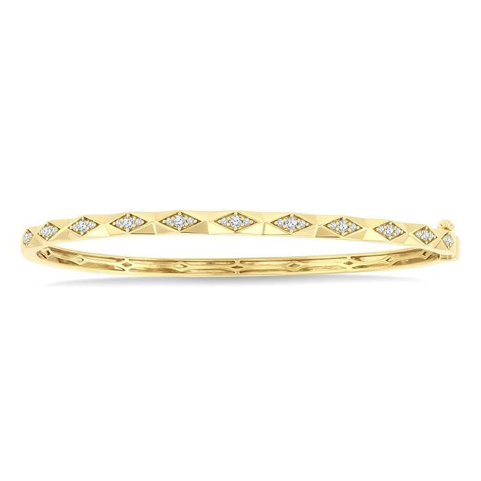 Geometric Shape Diamond Fashion Bangle