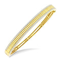 1 Ctw Round Cut Diamond Pirouette Fashion Bangle in 14K Yellow Gold
