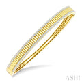 1 Ctw Round Cut Diamond Pirouette Fashion Bangle in 14K Yellow Gold