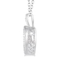 1/20 Ctw Heart Shape Diamond Emotion Pendant in Sterling Silver with Chain
