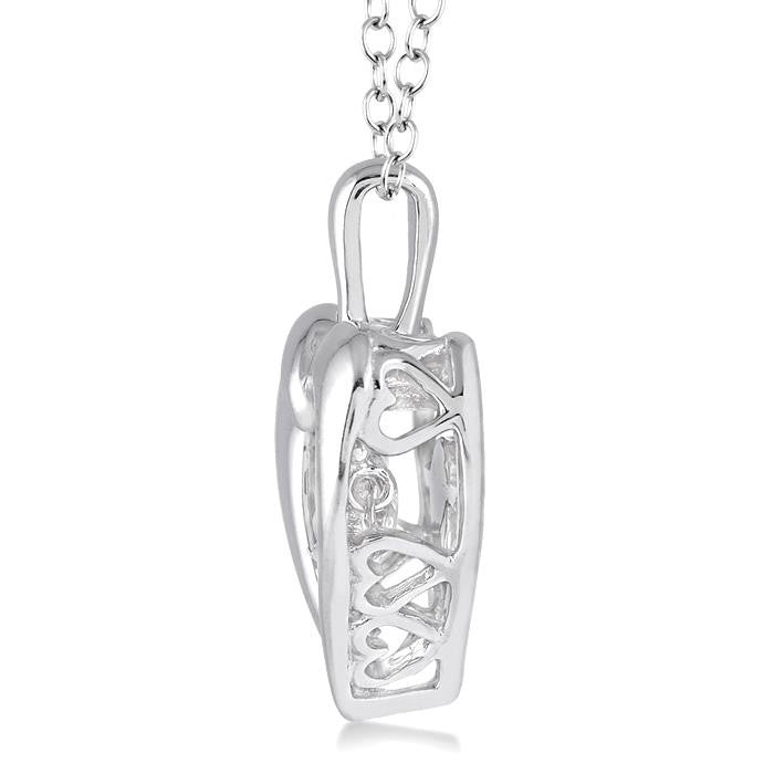 1/20 Ctw Diamond Emotion Pendant in Sterling Silver with Chain