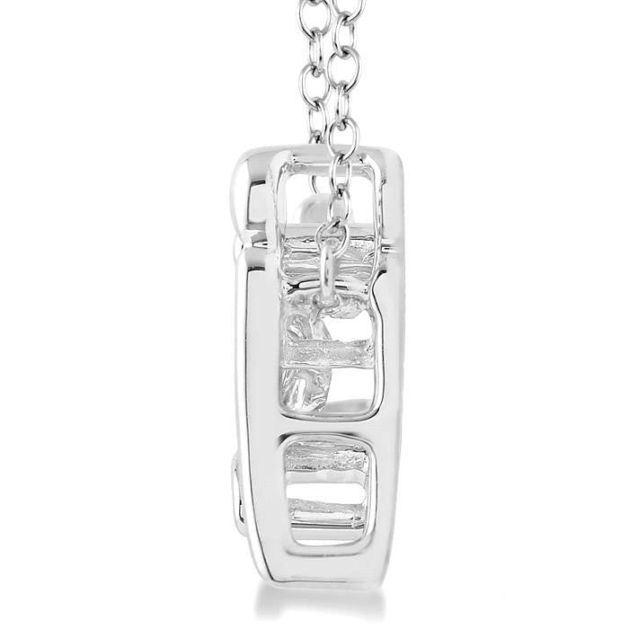 Silver Mom & Child Emotion Diamond Pendant