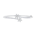 Diamond Snowflake Bangle Bracelet