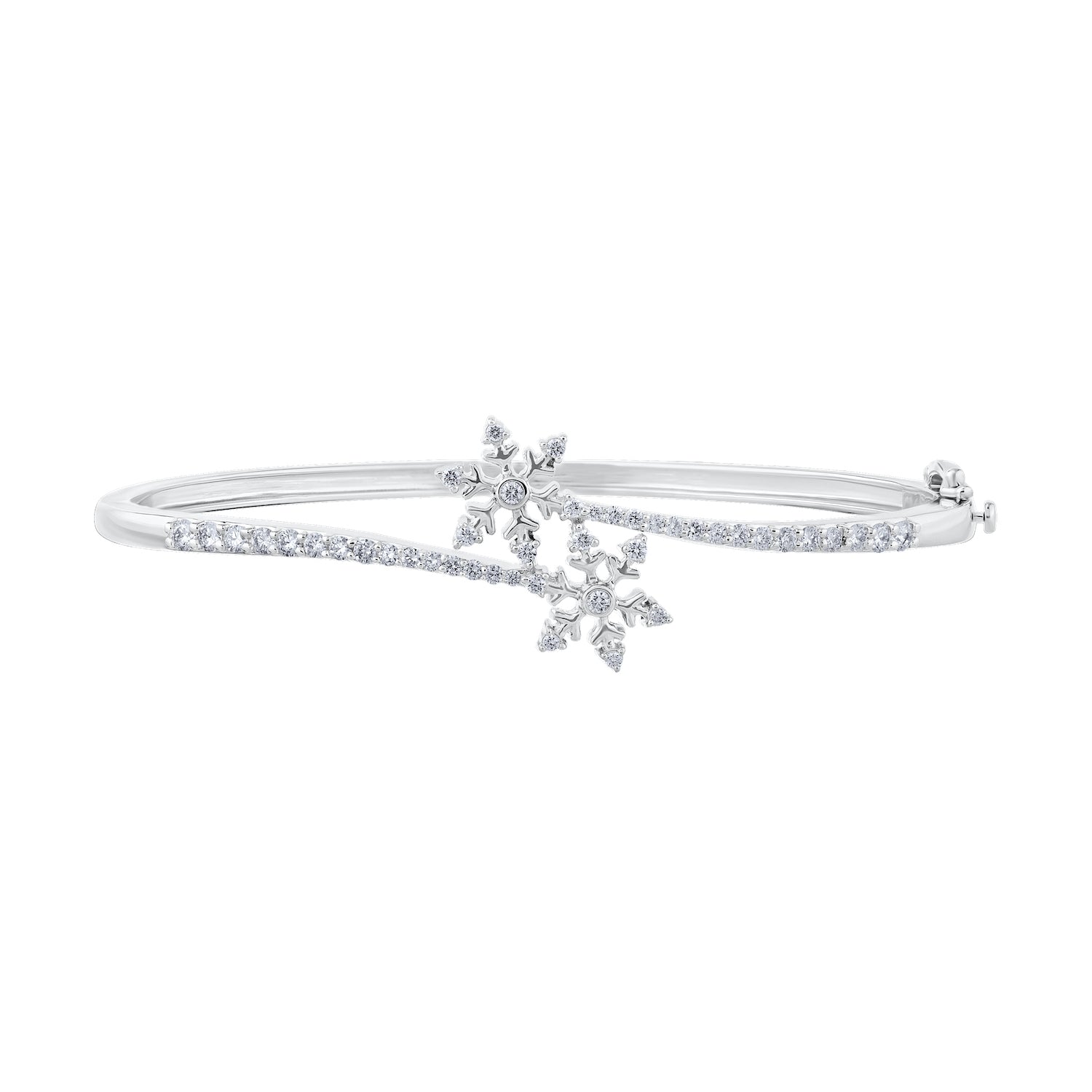 Diamond Snowflake Bangle Bracelet
