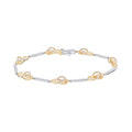 Diamond Two Tone Flip Flop Bracelet