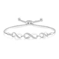 Silver Infinity Diamond Lariat Bracelet
