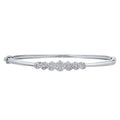 Diamond Graduated Cluster Bangle Bracelet