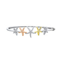 Diamond Graduated Star Fish Bangle Bracelet