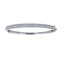 Diamond Triple Row Bangle Bracelet