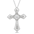 Silver Cross Emotion Diamond Fashion Pendant