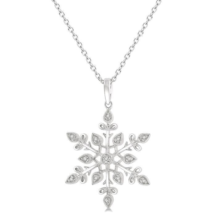 Xenia Wynn Silver Snow Flake Diamond Fashion Pendant