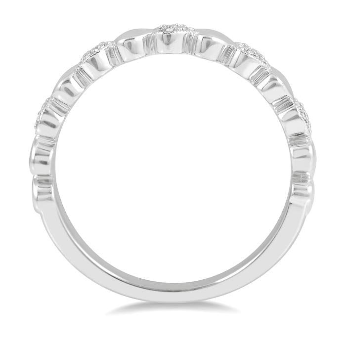 Heart Shape Silver Diamond Fashion Ring