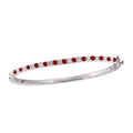 Diamond and Genuine Ruby Alternating Round Tennis Bracelet