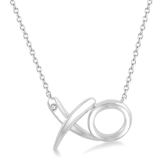 Silver X & O Diamond Fashion Pendant