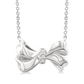 Silver Bow Diamond Fashion Pendant