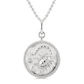 1/50 Ctw Round Cut Diamond Scorpio Zodiac Medallion Pendant With Chain in Sterling Silver