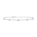 1/6 Ctw Round Cut Diamond Station Bracelet in Sterling Silver