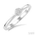 1/50 Ctw Bezel Set Round Cut Diamond Fashion Ring in Sterling Silver
