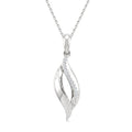 1/20 Ctw Round Cut Diamond Twisted Pendant With Chain in Sterling Silver