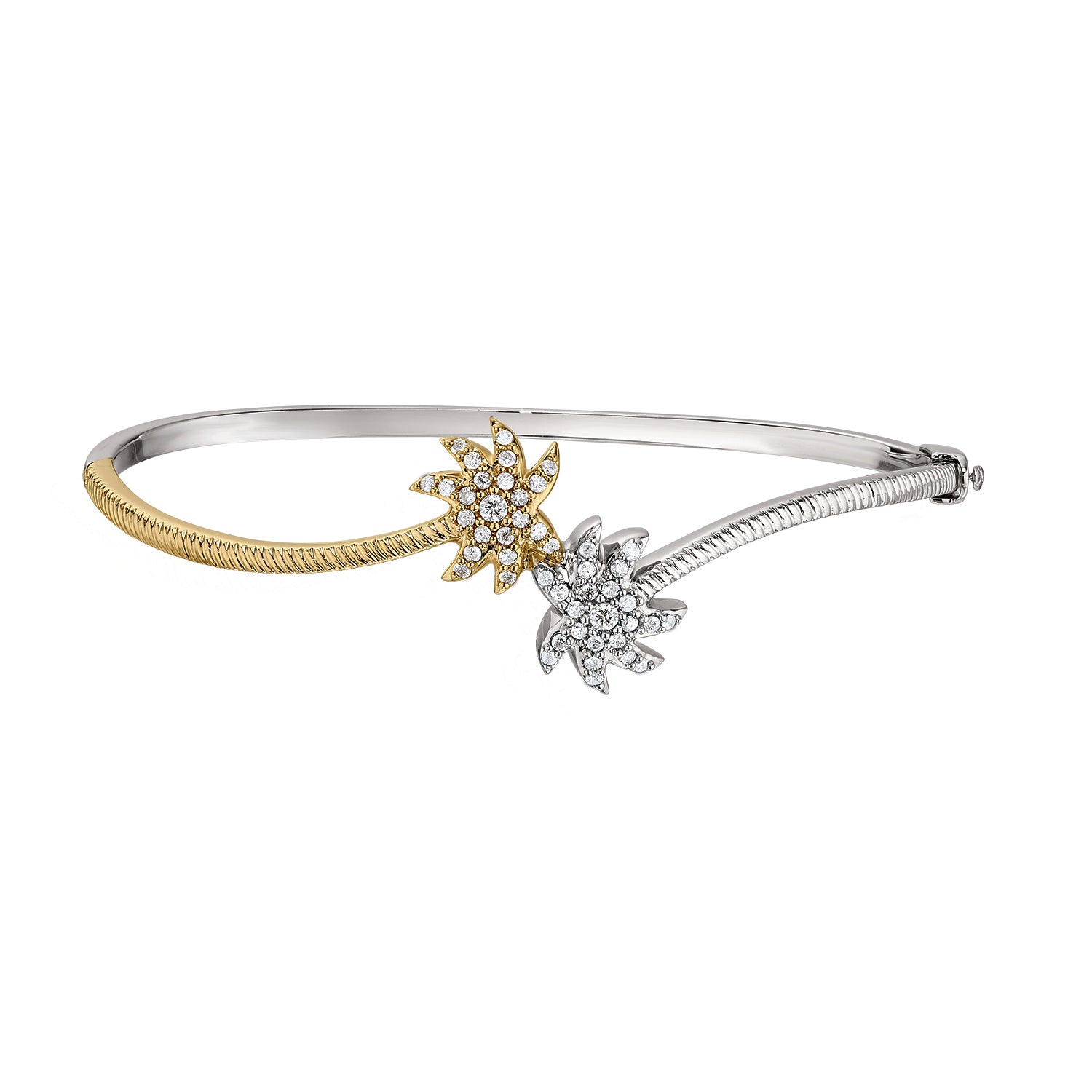 Diamond Palm Tree Bypass Bangle