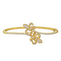 Diamond  Lis Royale Fleur de Lis Bypass Bangle