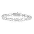Silver 'X' Shape Diamond Bracelet