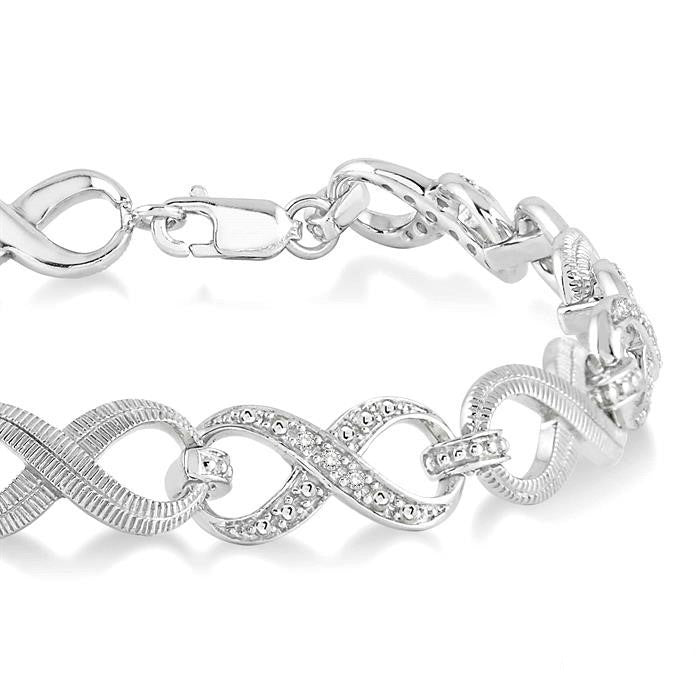 Silver Infinity Diamond Fashion Bracelet