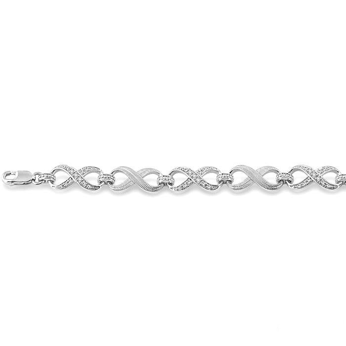 Silver Infinity Diamond Fashion Bracelet