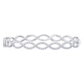 Diamond Woven White Gold Bangle
