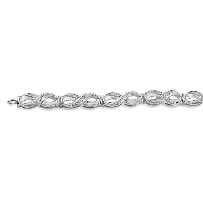 Silver Infinity Diamond Bracelet