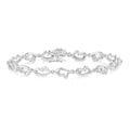 Silver Heart Shape Diamond Bracelet