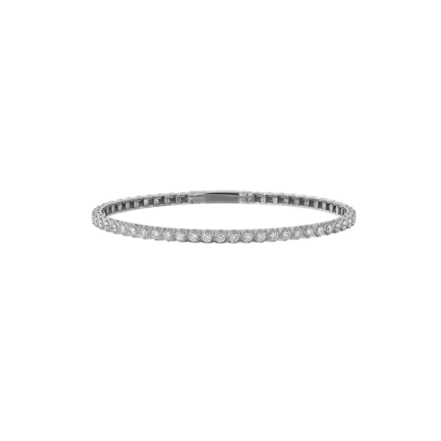 Diamond Round Whie Gold Tennis Bracelet