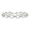 Silver Bold Link Diamond Fashion Bracelet
