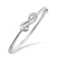 Silver Diamond Fashion Bangle