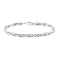 Silver 'X' Shape Diamond Bracelet