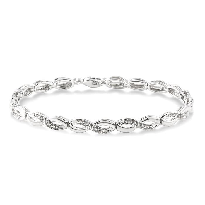 Silver Infinity Diamond Bracelet