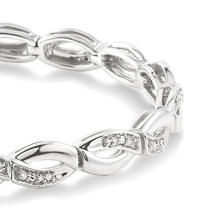 Silver Infinity Diamond Bracelet
