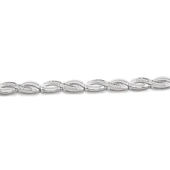 Silver Infinity Diamond Bracelet